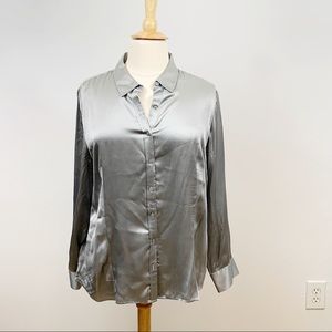 Talbots Career Grey Long sleeve Top 20W